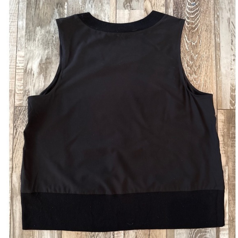 New Athleta Zephyr Shell Pullover Womens Ribbed Tank Top Featherweight Black S - Picture 4 of 10
